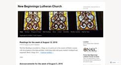 Desktop Screenshot of newbeginningslutheranchurch.com